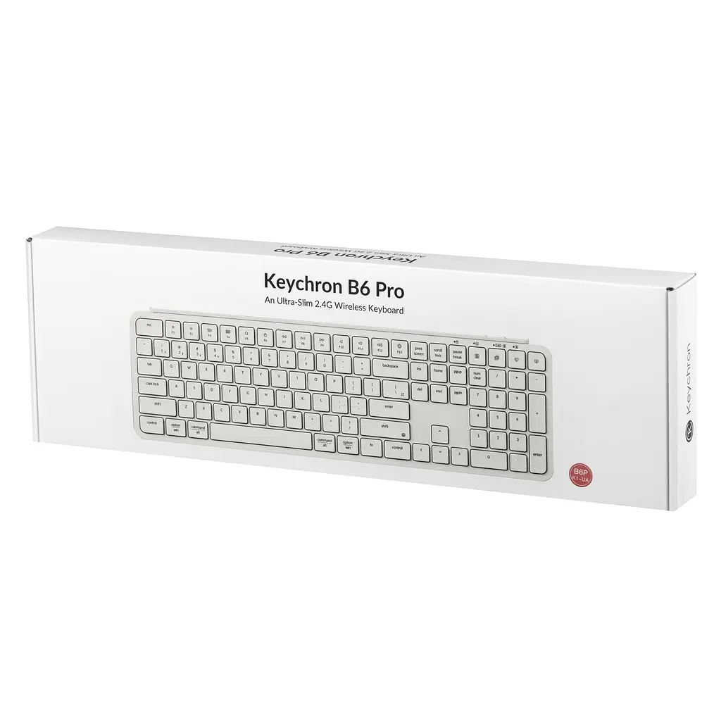 Клавіатура мембрана B6 Pro, USB/WL/BT, ivory white Keychron teh0013835 - фото 9