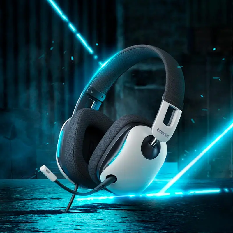 Накладные наушники Baseus  GoPlay 1+ Max Gaming Wired Headphones, 7.1 VSS, USB, white - фото 14