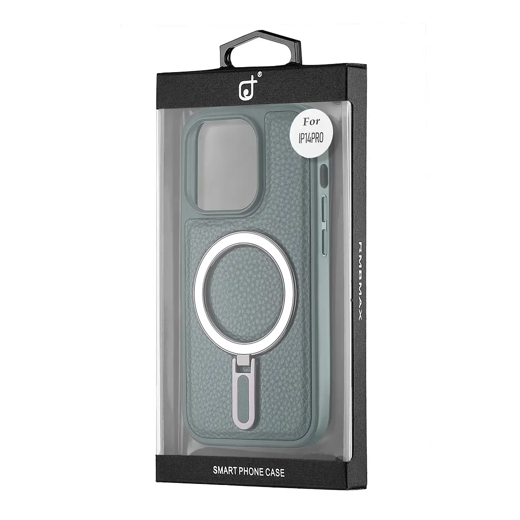 Чохол Jinduka Leather Ringo iPhone 14 Pro Green - фото 2