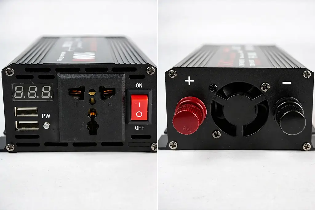 Перетворювач напруги 12 V-220 V UKC 1000 Вт з чистою синусоїдою / автомобільний інвертор 12 в 220 В з цифровим дисплеєм та USB виходом - фото 2