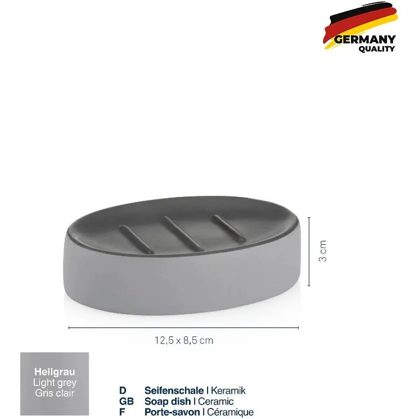 Мильниця Kela Matsi 12.5х8.5х3 см світло-сіра (23709) - фото 2