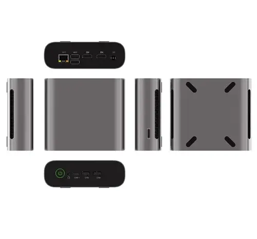Неттоп WooYi AM21, Grey, Celeron N5095 (4x2.0-2.9 GHz), 8Gb DDR4, 128Gb SSD M.2, UHD Graphics, WiFi , Bluetooth 4.2, 2.5GLan, 1xType-C / 4xUSB 3.0, 2xHDMI, Windows 11 Pro - фото 6