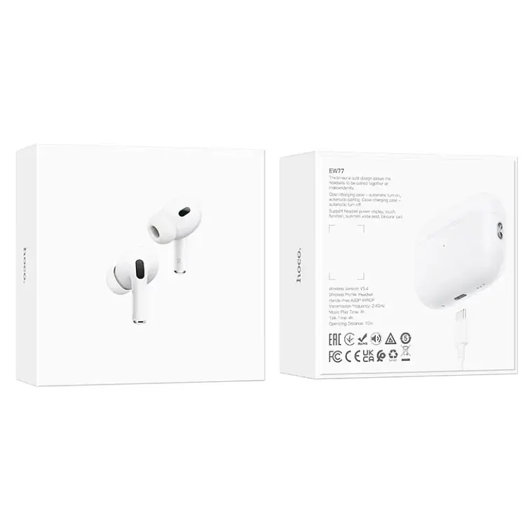 Навушники Bluetooth Hoco EW77 True wireless stereo headset White - фото 10