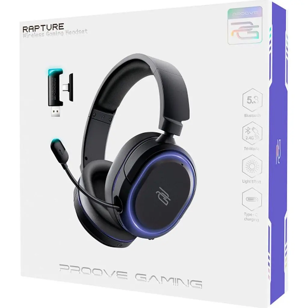 Ігрові навушники Proove Gaming Rapture (APP) Black (GHRPPP010001) [152904] - фото 4