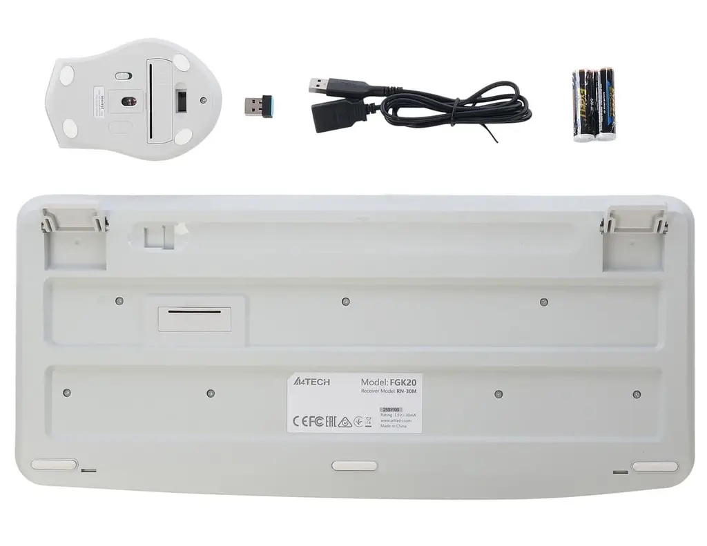 Комплект (клавиатура и мышь) A4Tech Fstyler FG2500S Plus White - фото 7