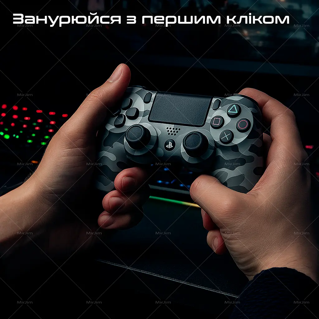Бездротовий геймпад Sony PlayStation/PC DualShock 4 Green Camo - фото 8