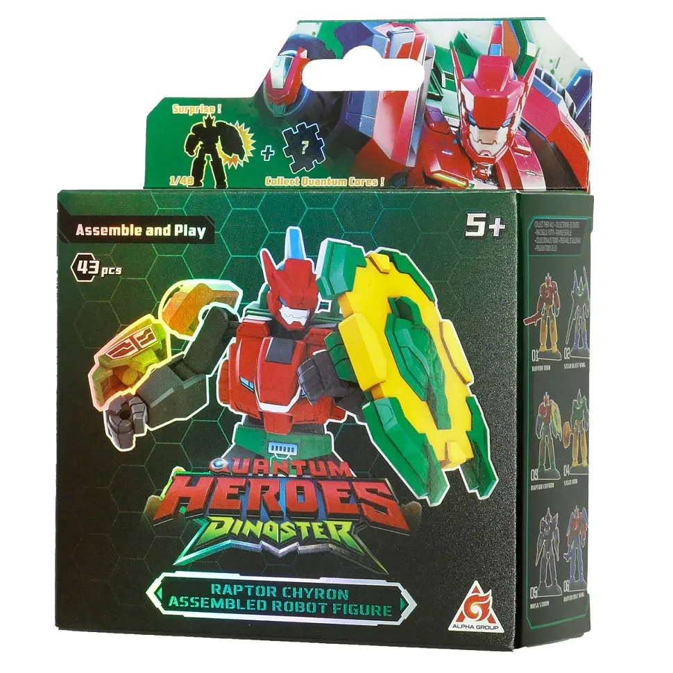 Детский робот-конструктор Раптор Хайрон Dinoster EU580881A-3 45 деталей - фото 3