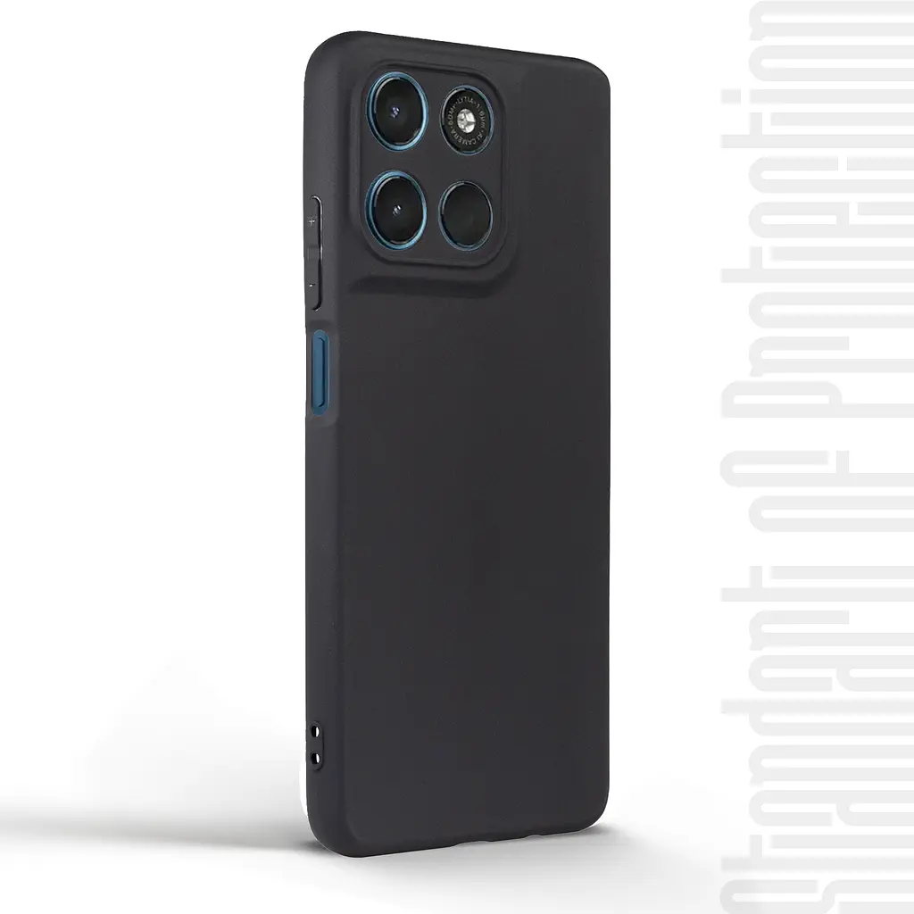 Чехол-накладка для смартфона Motorola G57 Power 5G противоударный, силиконовый, термополиуретановый (ТПУ), с защитой камеры и корпуса, черный, защита всего корпуса, ArmorStandart (ARM89608) - фото 2