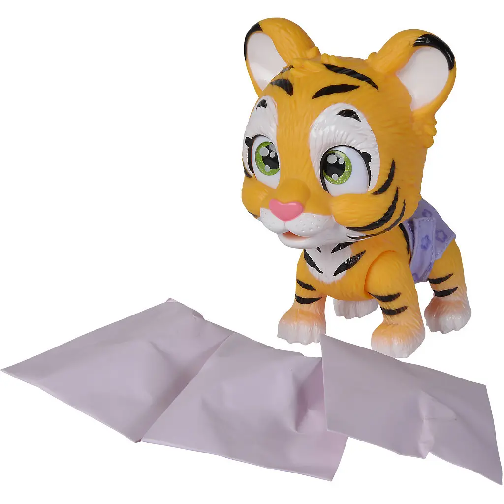 Ігровий набір Simba Pamper Petz Тигреня, що п'є і писає з кольоровою лапкою 3 аксесуарів-сюрпризу (5953575) - фото 5