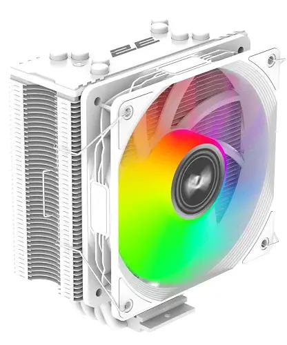 Кулер для процесора Gaming Air Cool ACN120B ARGB, White, алюміній, мідні теплові трубки 2E teh0027871 - фото 2