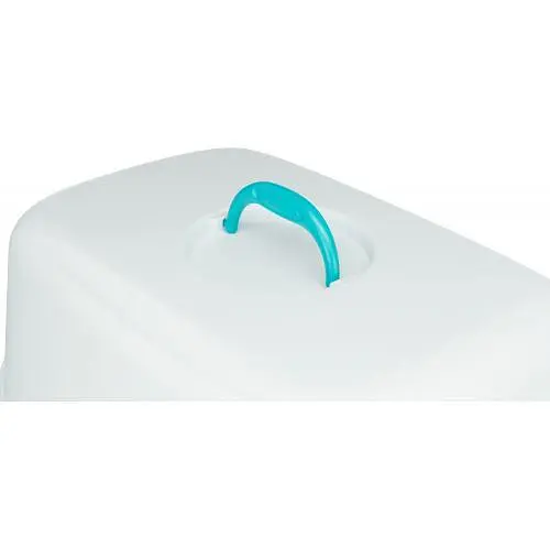 Туалет Trixie Vico для кошек с колпаком-крышкой дверцей и бирюзовой ручкой 40х40х56 см - фото 4