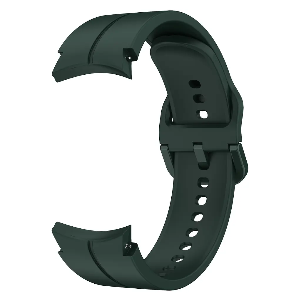 Ремешок для Samsung Galaxy Watch 6 - темно-зеленый ширина крепления 20мм силикон размер L Watchbands Five Classic (W10-5WB543543) - фото 2