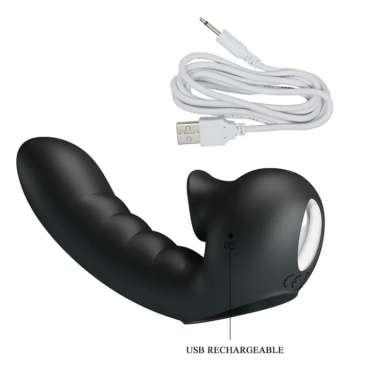 Вибронасадка на палец Lybaile Pretty Love Hobgoblin Finger Vibrator Black, 12.5х2.7 см (чёрный) - фото 5