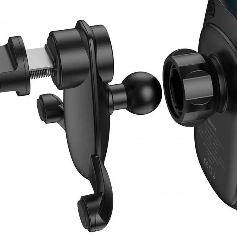 Автомобільний тримач холдер із БЗУ Baseus Wireless Charger Xiaomilky Way Bracket Holder WXHW02-01 Black - фото 8