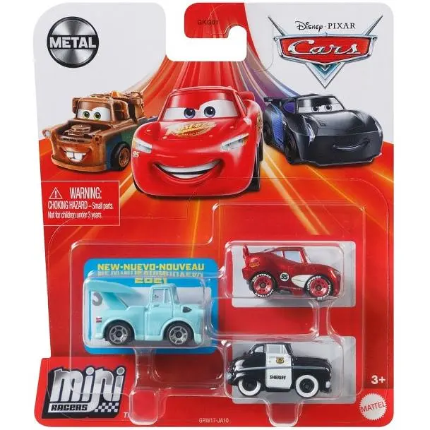 Набір Cars із 3 металевих міні-гонщиків оновлений з мультфільму Тачки в асортименті (GKG01) - фото 4