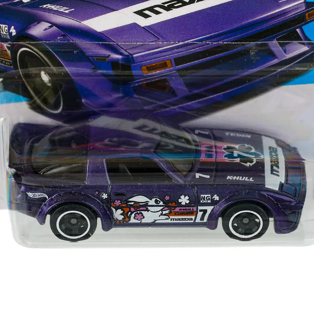 Базовая машинка Hot Wheels HW J-Imports Mazda RX-7 темно-фиолетовая (5785) JJJ29-N521 - фото 2