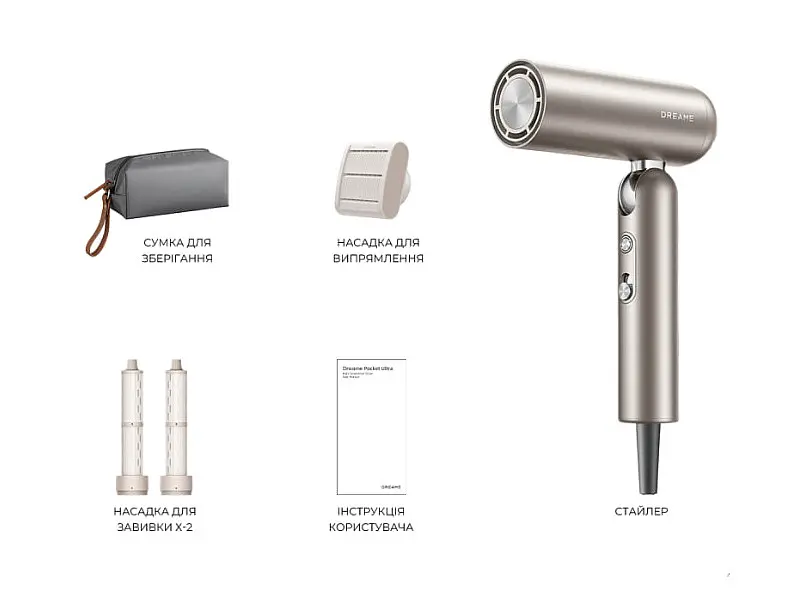 Фен Dreame Pocket Pro 3in1 Titanium (AHD51PRO_T) - фото 9