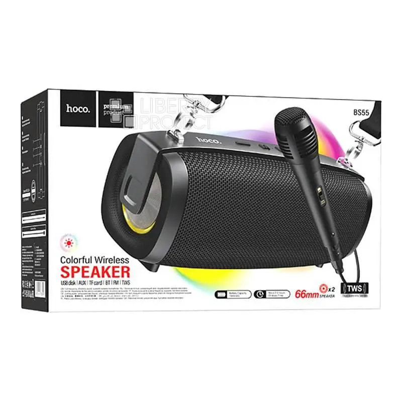 Портативна акустика Hoco Gallant outdoor TWS BT speaker BS55 чорна - фото 2