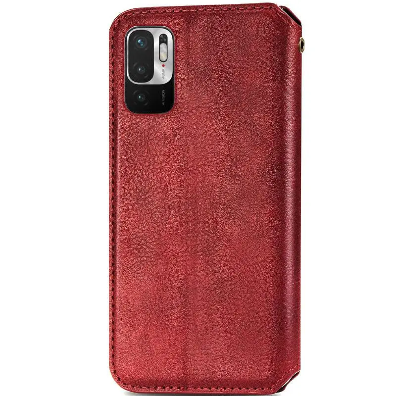 Чехол-книжка GETMAN Cubic (PU) для Xiaomi Redmi Note 10 5G / Poco M3 Pro (Red) [59757] - фото 3