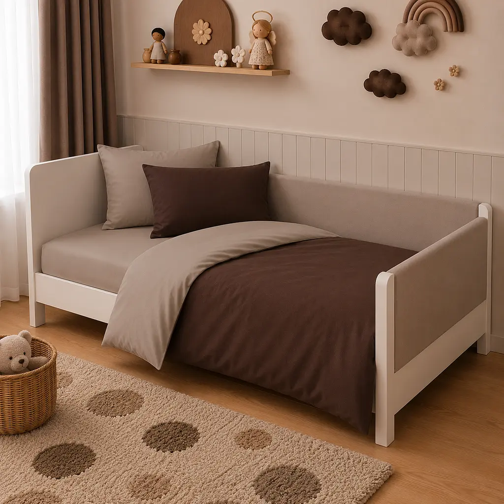 Дитяча постільна білизна MIRSON LITTLE KIDS фланель Cappuchino/Brown 110х160см (2200012799468) - фото 3