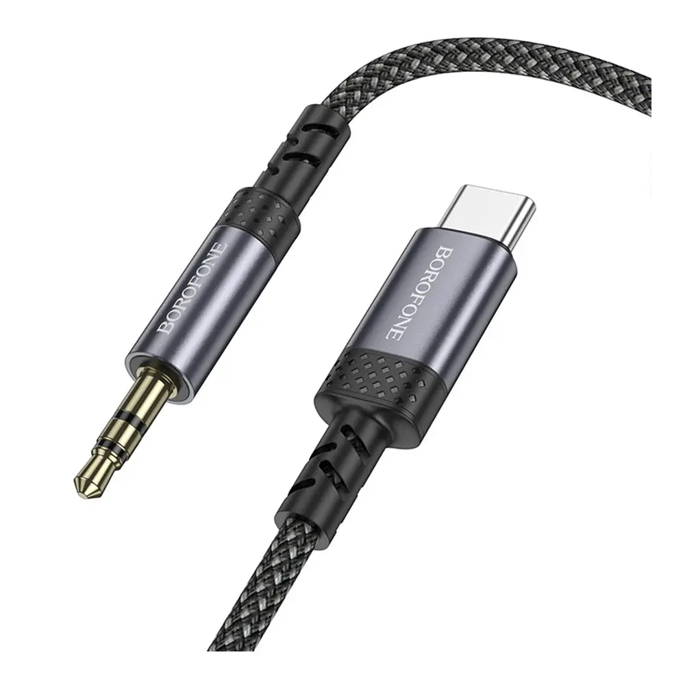 Аудіо кабель Borofone BL24 Type-C – AUX 3.5мм 1 м Metal Grey (36881_3609467) - фото 5