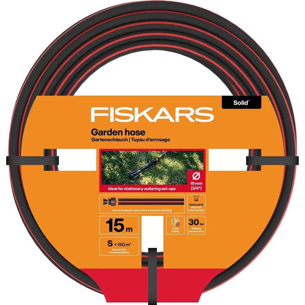 Шланг садовий Fiskars Solid 19 мм 15 м (1076061)