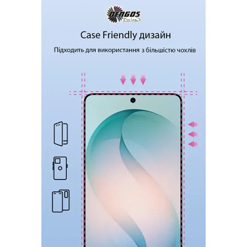 Стекло защитное Dengos Full Glue Samsung Galaxy S26 Ultra Black (TGFG-444) - фото 3