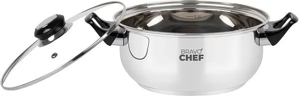 Каструля Bravo Chef з кришкою та бакелітовими ручками 16 см 1.1 л (BC-2002-16) - фото 3