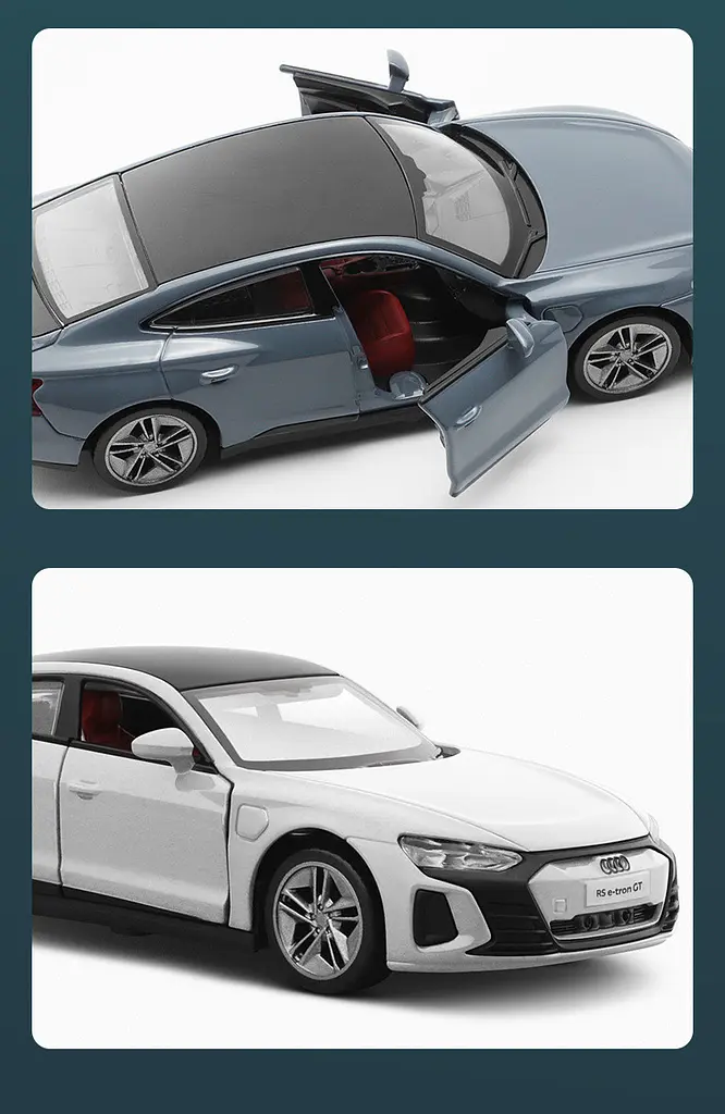 Колекційна металева модель автомобіля Автопром Audi RS e-tron GT із зарядною станцією, інерцією, світлом та звуком 1:36 - фото 10