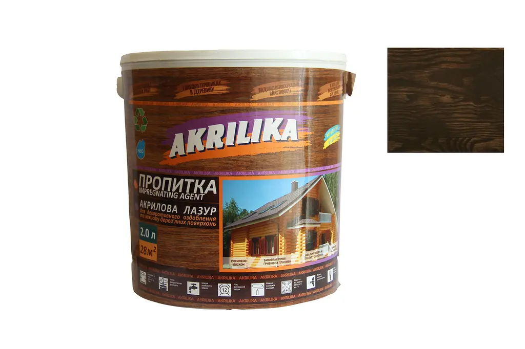 Акрилове просочення для дерева Impregnant Agent Akrilika палісандр 2 л - фото 2