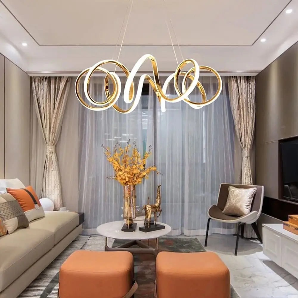 Роскошная золотая люстра MARCELA Ø 70 см Line F | Ст. MJ74-700 TGD - фото 5