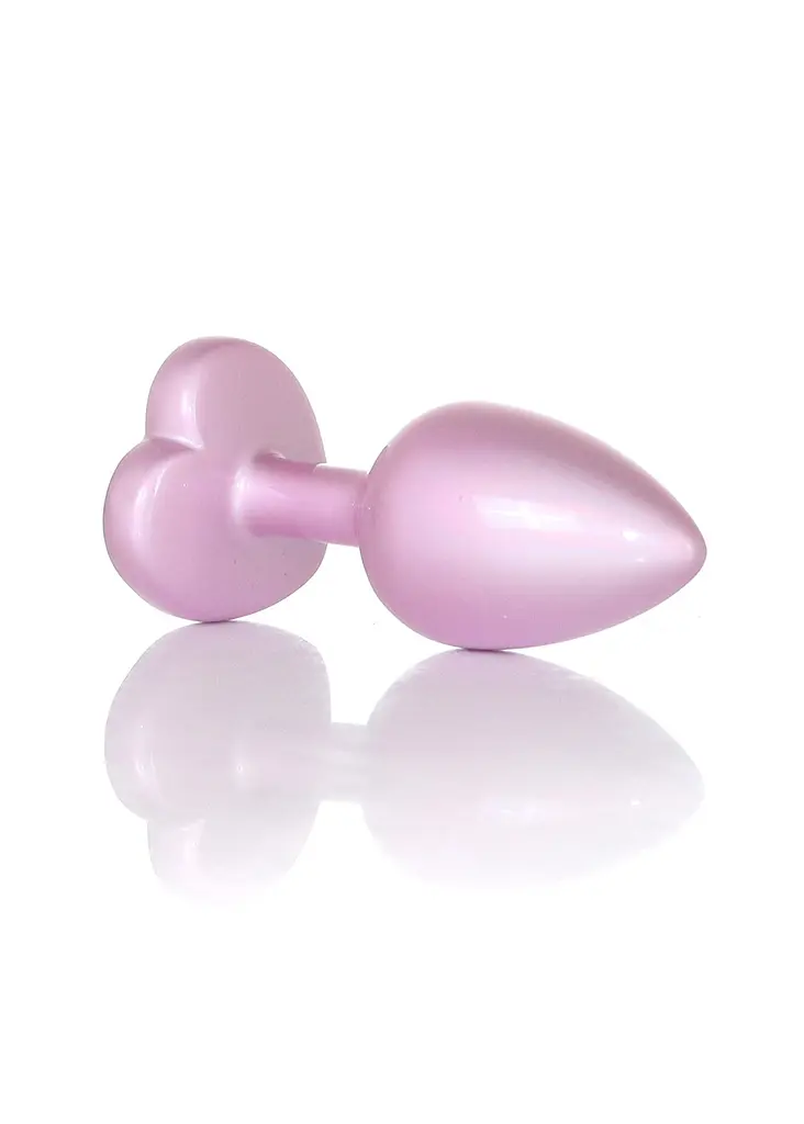 Анальная металлическая пробка Plug - Jewellery Pearl Pink Heart PLUG - Clear S Boss Series 64-00139 100340 - фото 5