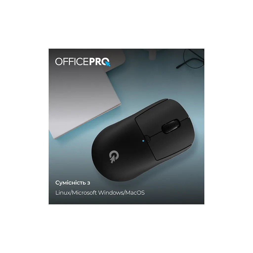 Мишка OfficePro M307B Silent Click Wireless/Bluetooth Black (M307B) - фото 7