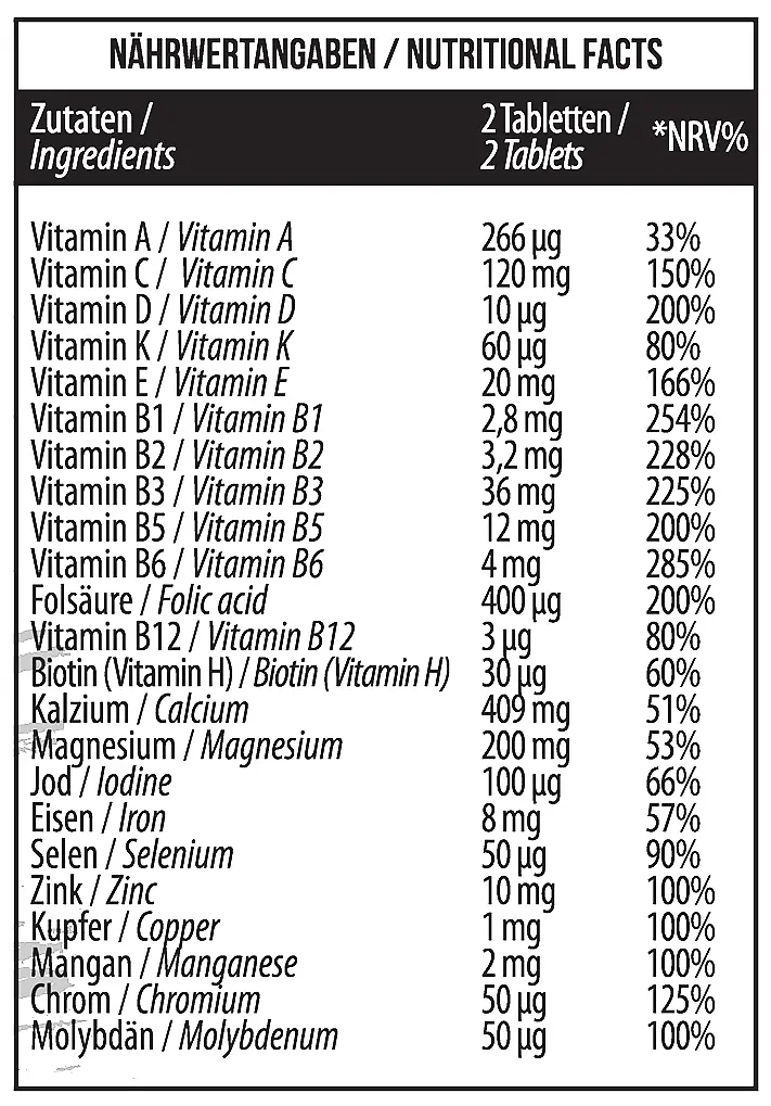 MST® Комплексні Вітаміни 13 Вітамінів і 10 Мінералів All Vitamins - 120 таблеток - фото 4