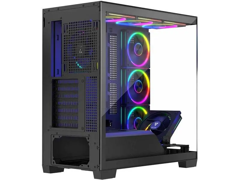 Корпус MODECOM Volcano Stellar ARGB MIDI 8F Black (AT-STELLAR-8F-ARGB-10) - фото 8
