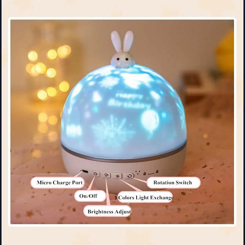 Нічник Moon E04 with Bluetooth and Remote Control 1200 mAh White - фото 7
