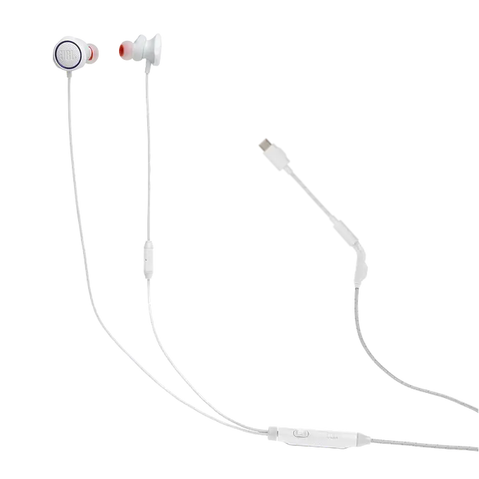 Навушники JBL Quantum 50С провідні білі Mini-jack + USB-C + мікрофон (JBLQTUM50CWHT) - фото 4