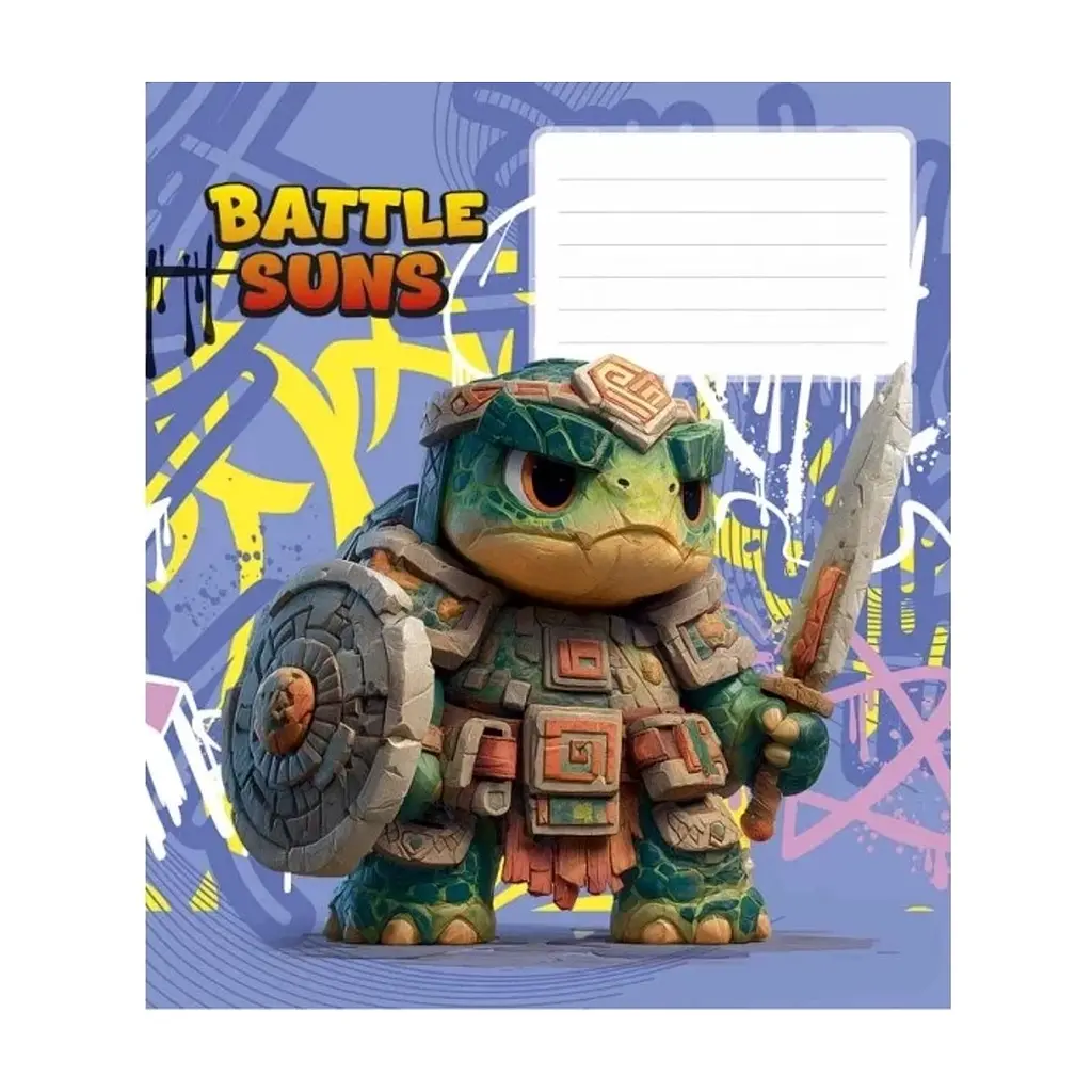 Зошит Школярик Battle Suns 12 аркушів клітинка (012-3757K), в асортименті - фото 5