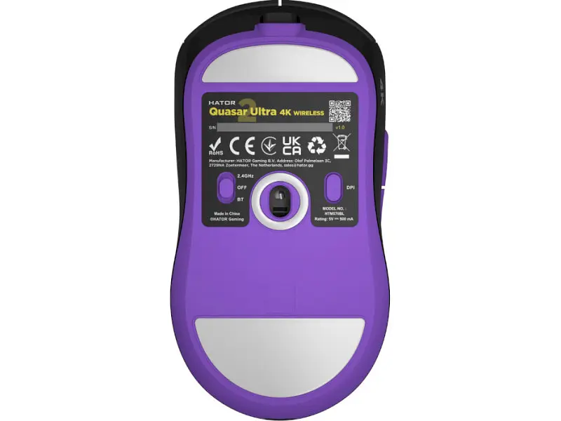 Миша Hator Quasar 2 Ultra 4K Wireless Black/Lilac (HTM570BL) - фото 3