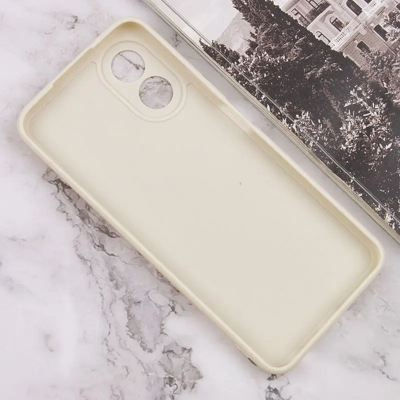 Силіконовий чохол Candy Full Camera для Oppo A38 / A18 Бежевий / Antique White - фото 3