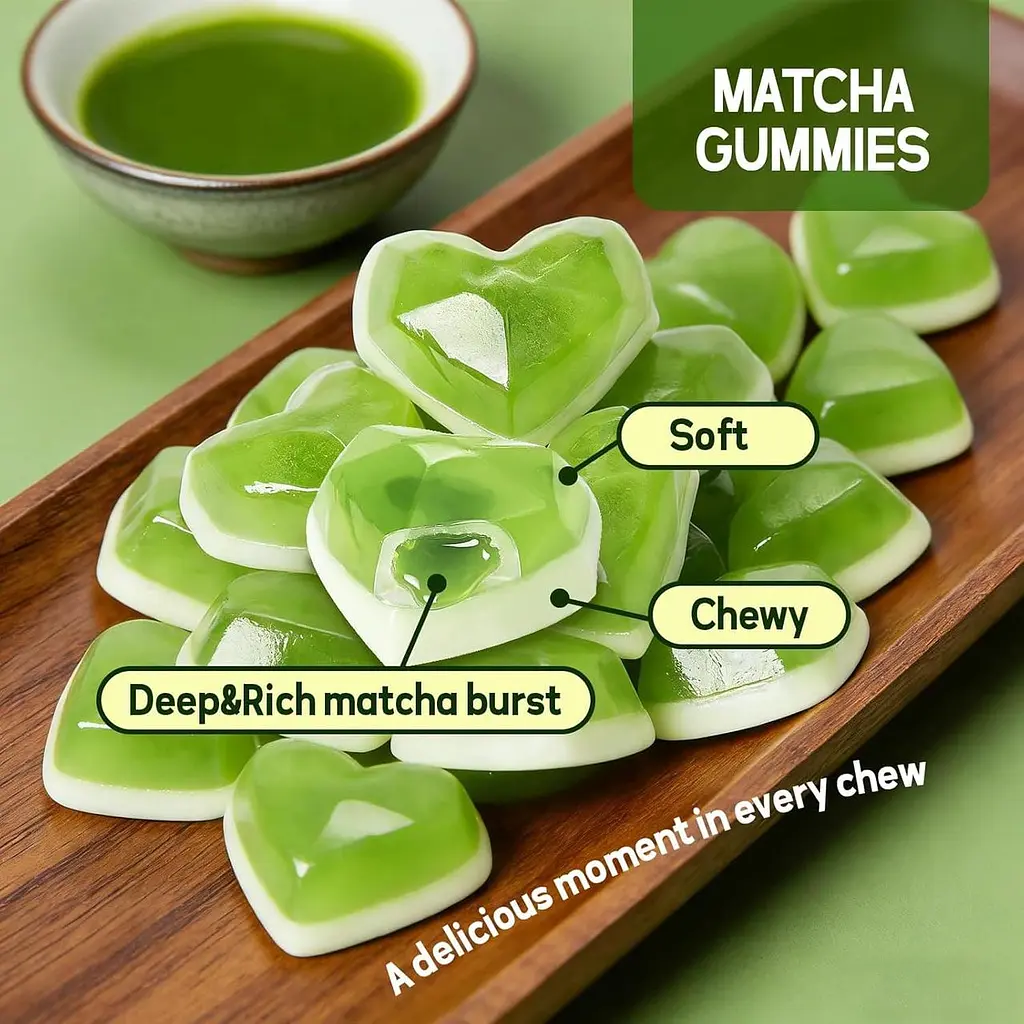 Желейні цукерки Cokoc Juicy Burst Gummies Matcha Flavor 60г - фото 2