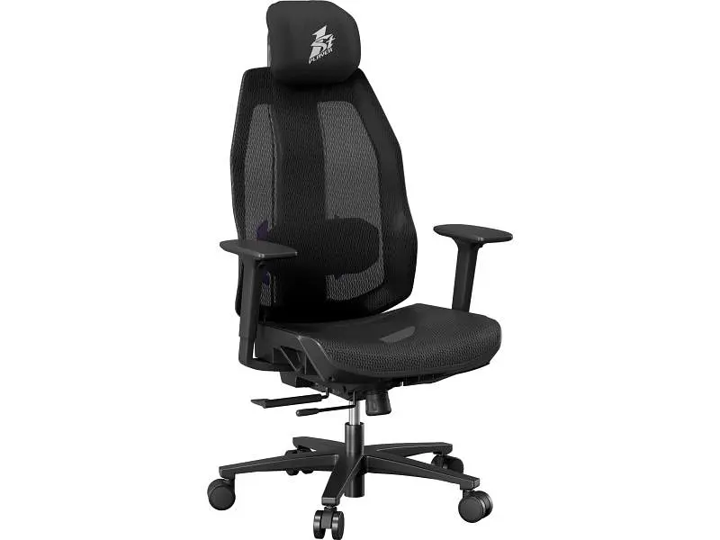 Крісло для геймера 1stPlayer Ergo Aero Black/Purple - фото 2