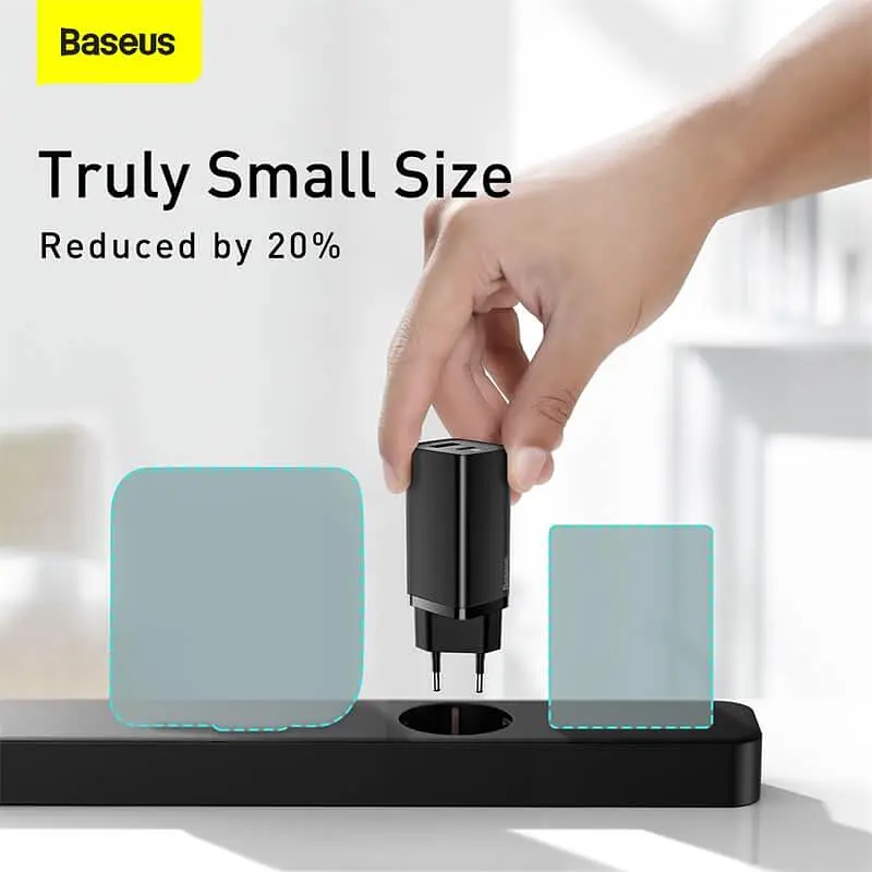 Зарядний пристрій BASEUS GaN2 Lite Quick Charger 65W (CCGAN2L-B01) чорний - фото 8