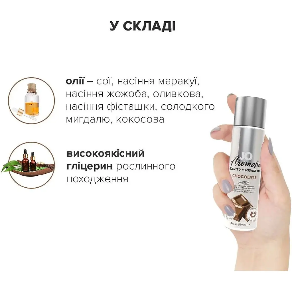 Натуральное массажное масло System JO Aromatix - Massage Oil - Chocolate 120 мл - фото 4