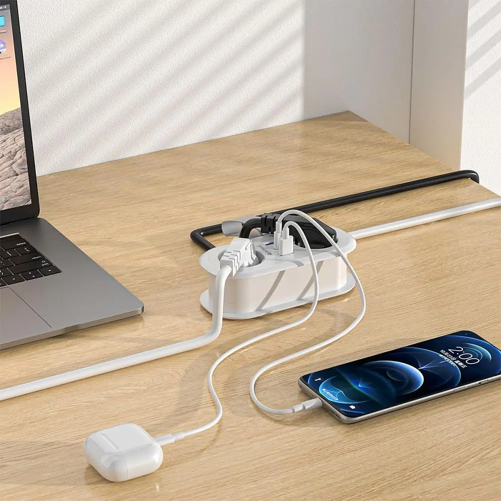 Мережевий фільтр Proove Supercoil 20W (2xAC + Type-C + 2xSB) 1.5m white (PSPS25002102) - фото 6