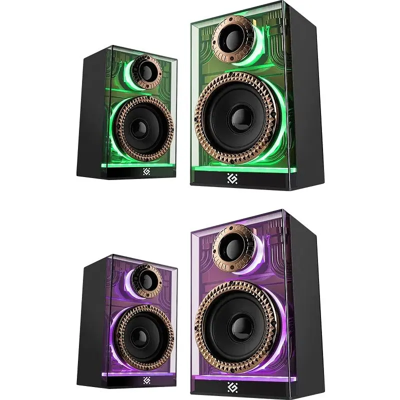 Акустична система 2.0 Defender Futuro, 20Вт Bluetooth/USB/TF/AUX, LED, чорна (65087) - фото 9