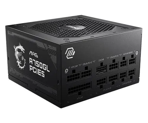 Блок живлення 750 Вт, MAG A750GL PCIE5, Black, модульний MSI teh0028957