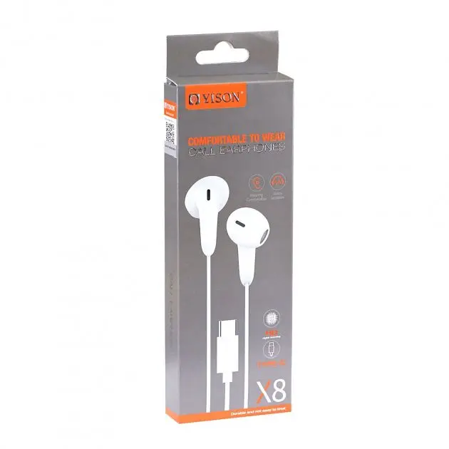 Наушники Yison X8 Type-C Белый - фото 2