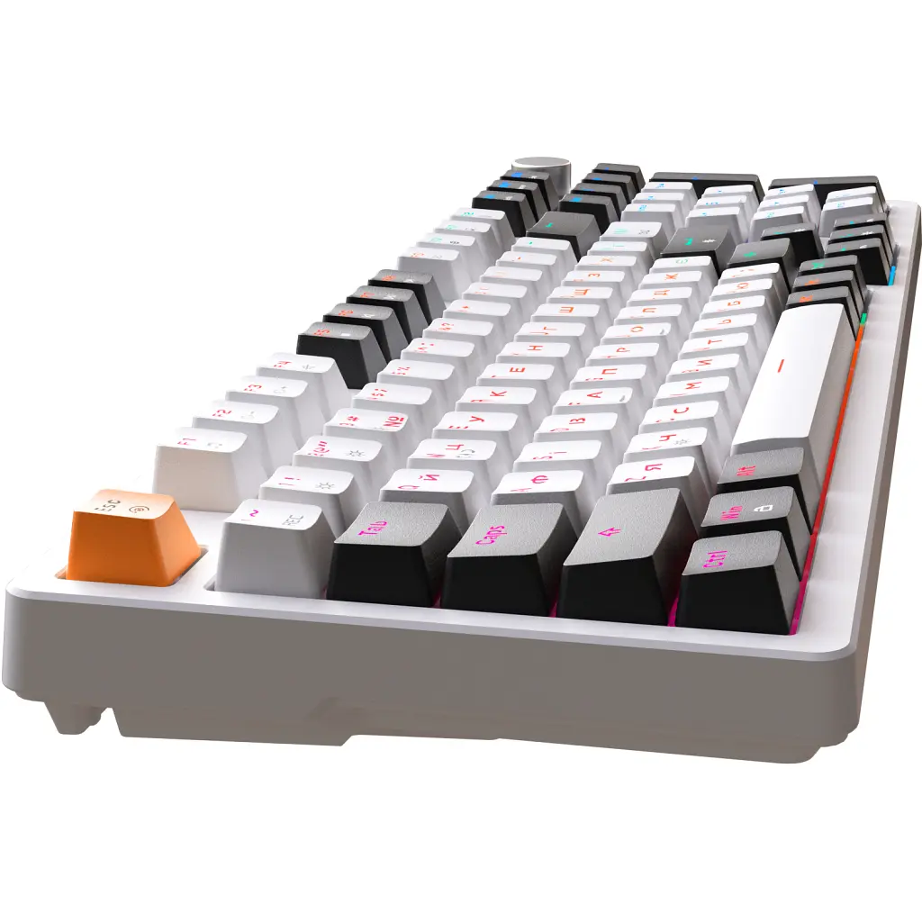 Клавіатура GamePro MK170W Hot-Swap Red Swich RGB USB UA White (MK170W) - фото 5