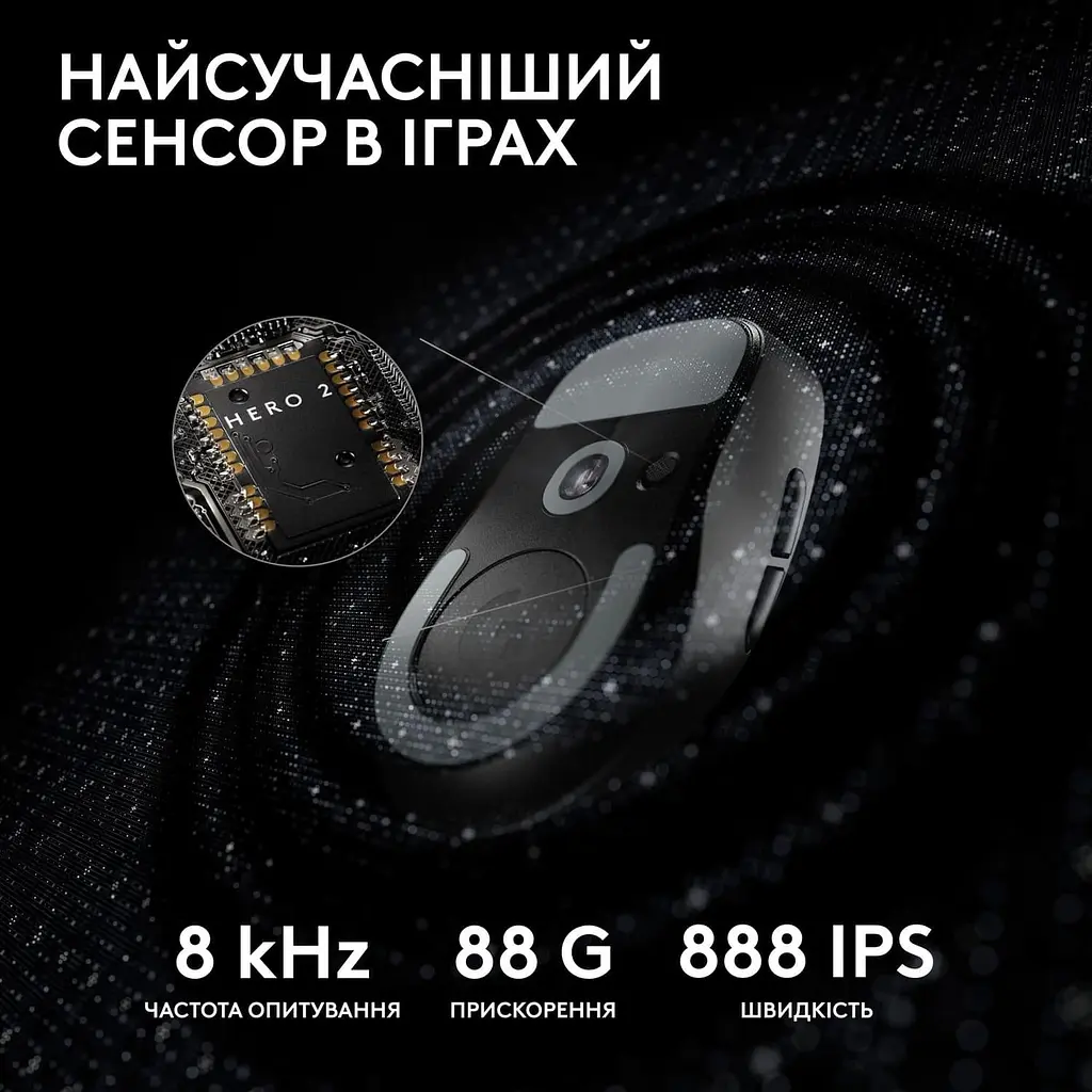 Миша Logitech G Pro X Superlight 2 LightSpeed Wireless Black (910-006630) - фото 4
